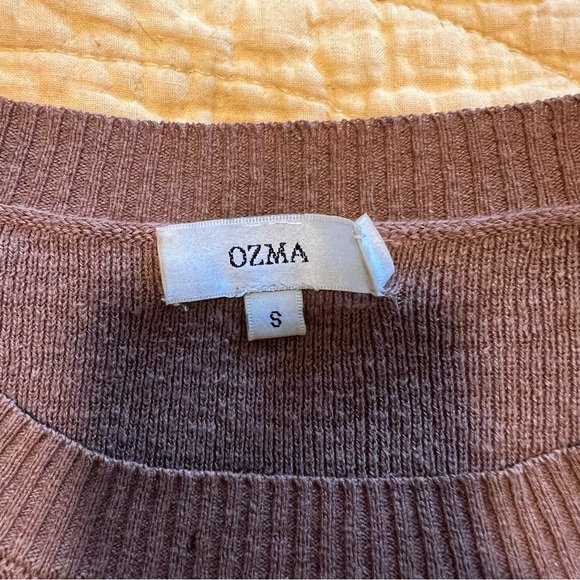 Ozma Noe Crop Sweater in Pima Linen (mushroom) - Picture 5 of 9